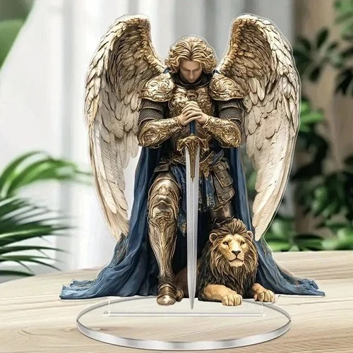 Archangel Michael Statue Religious Home Office Desktop Decor Father\'s Day Gift