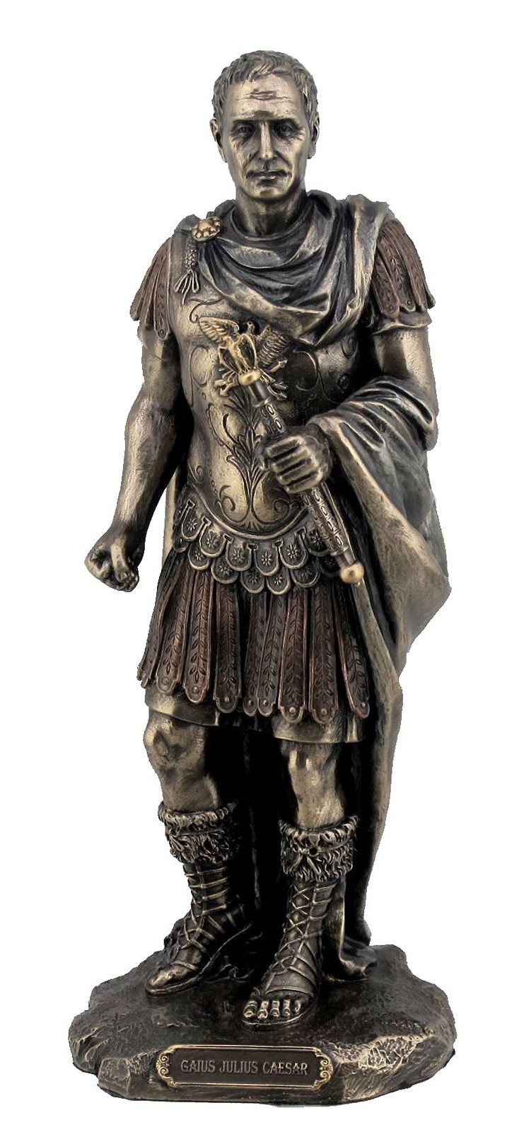 UNICORN STUDIO Gaius Julius Caesar in Roman Military Uniform Statue Bronze
