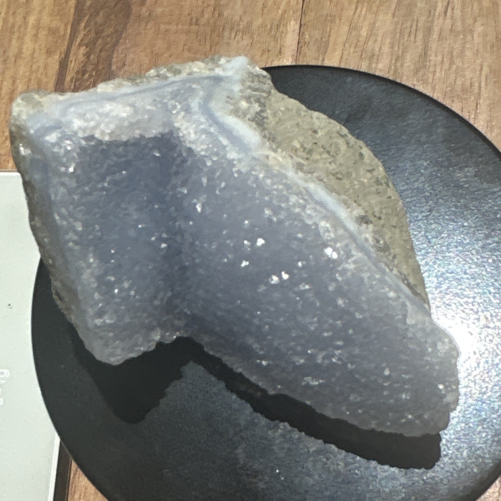 134g Natural Blue Lace Agate Crystal Raw Specimen Geode Specimen