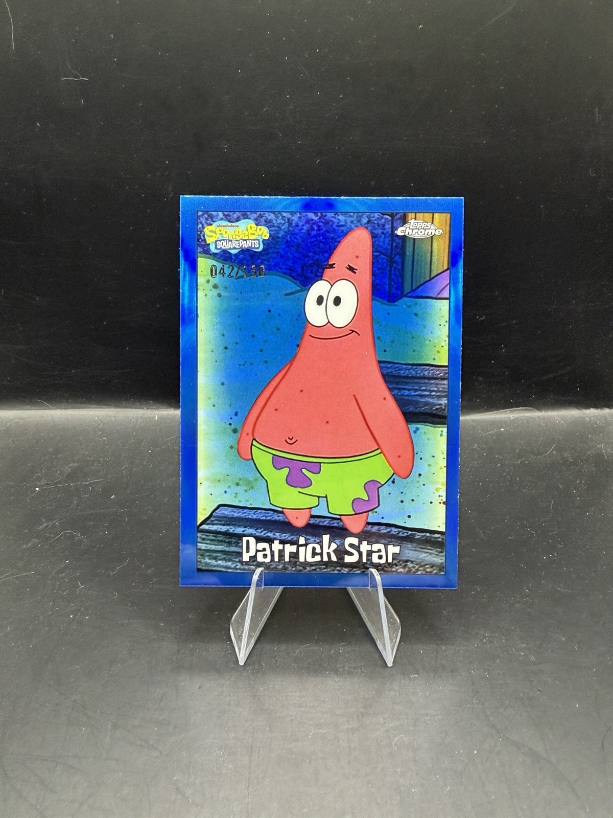 2025 Topps Chrome SpongeBob Patrick Star Blue Refractor /150