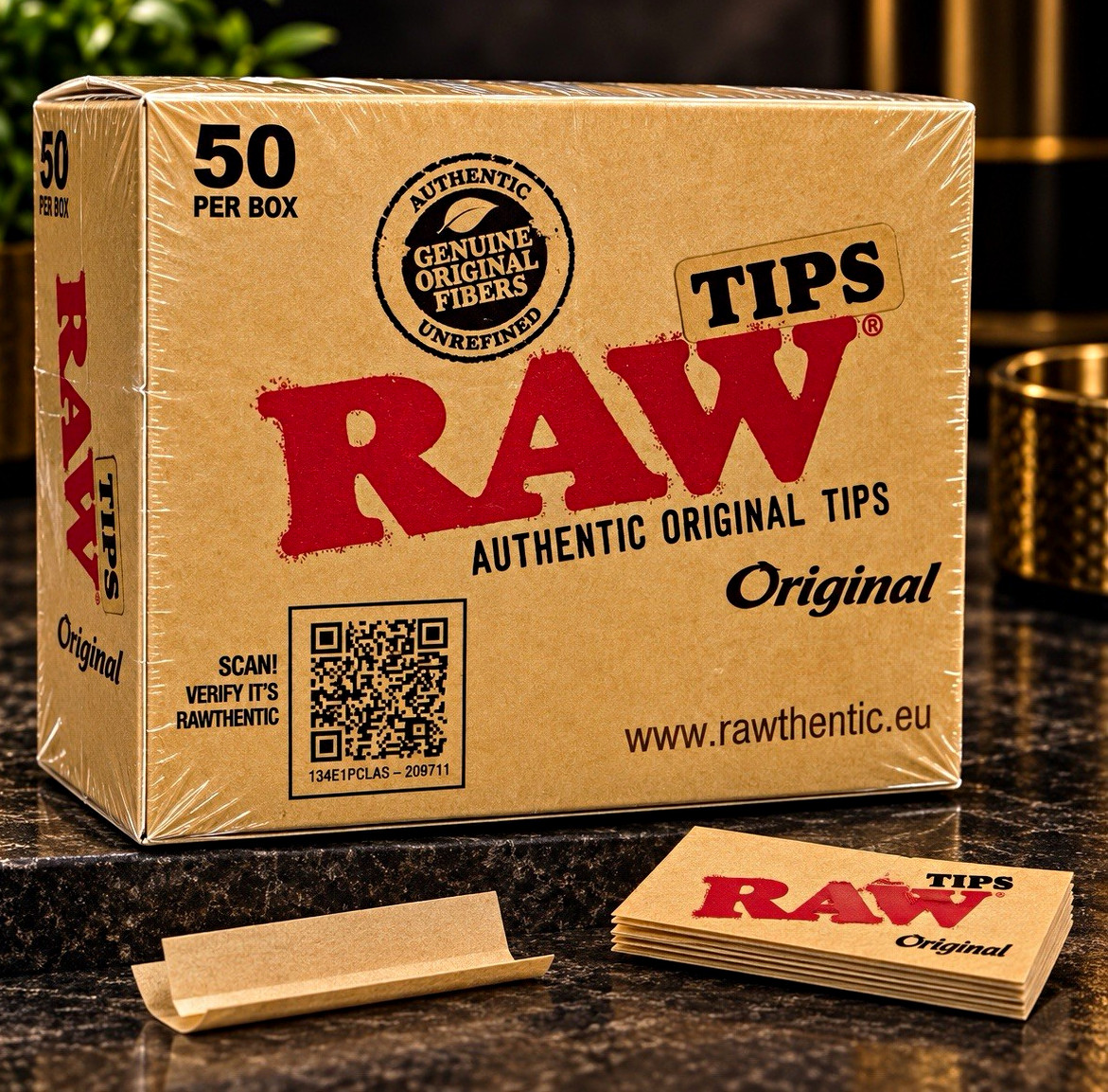 RAW Authentic Original Tips Original 50 Tips per Box NEW SEALED BOX 50CT NEW