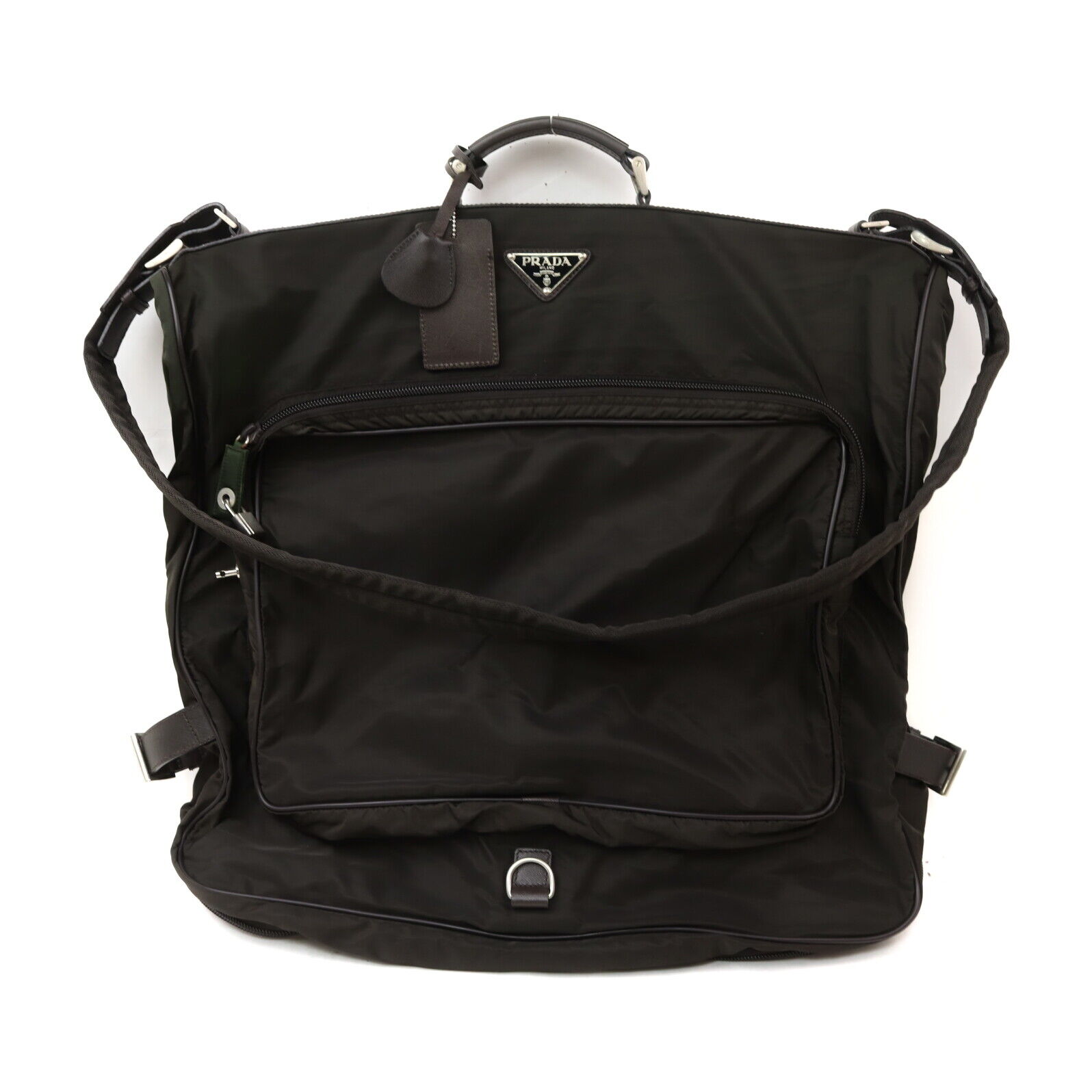 Prada Travel Bag  Dark Brown Nylon 1428426