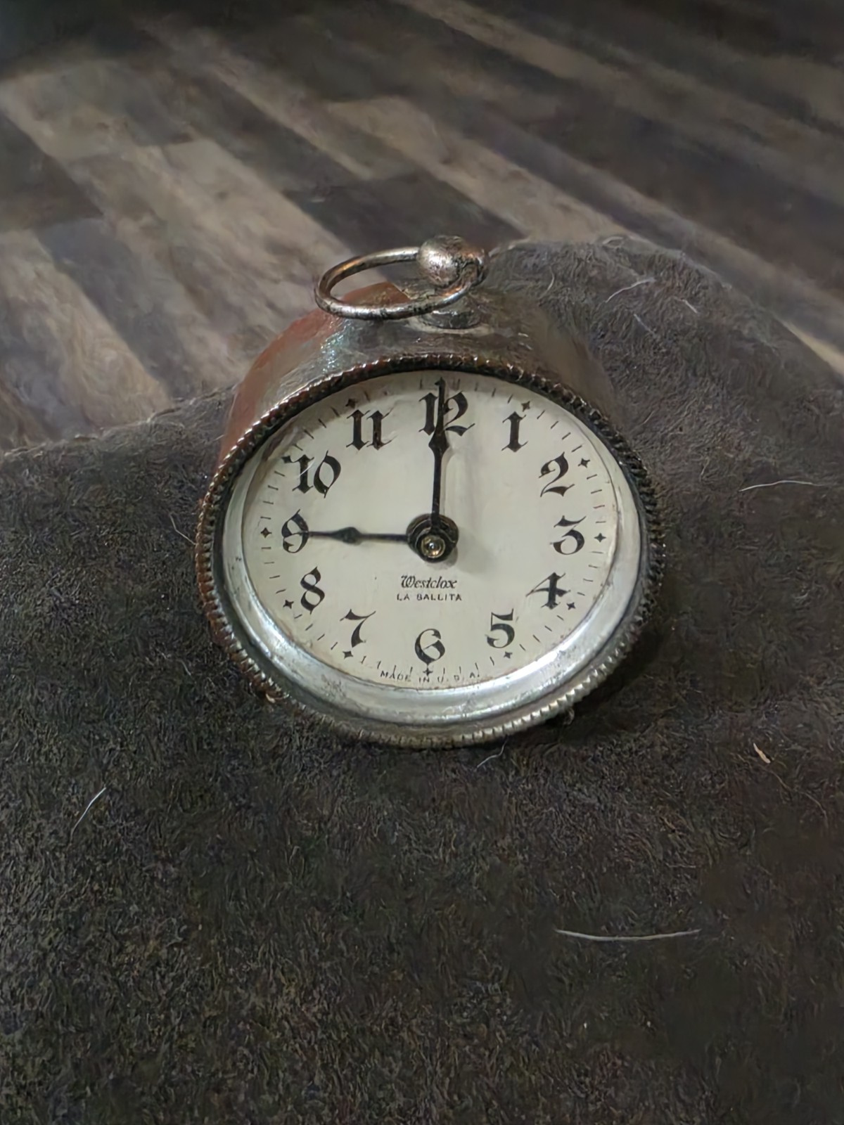 Antique Westclox La Sallita Boudoir Alarm Clock Early 1900s Case Ring Top As-Is
