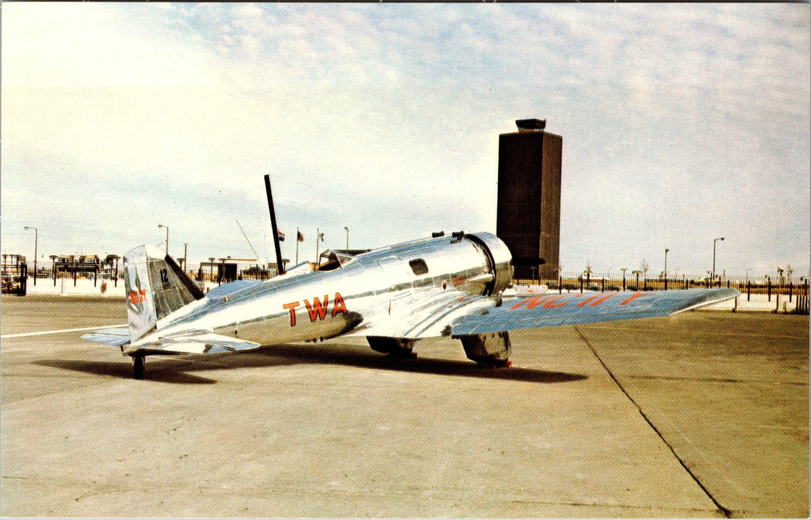 TWA Transcontinental & Western Air Northrop Alpha Aircraft Postcard E369