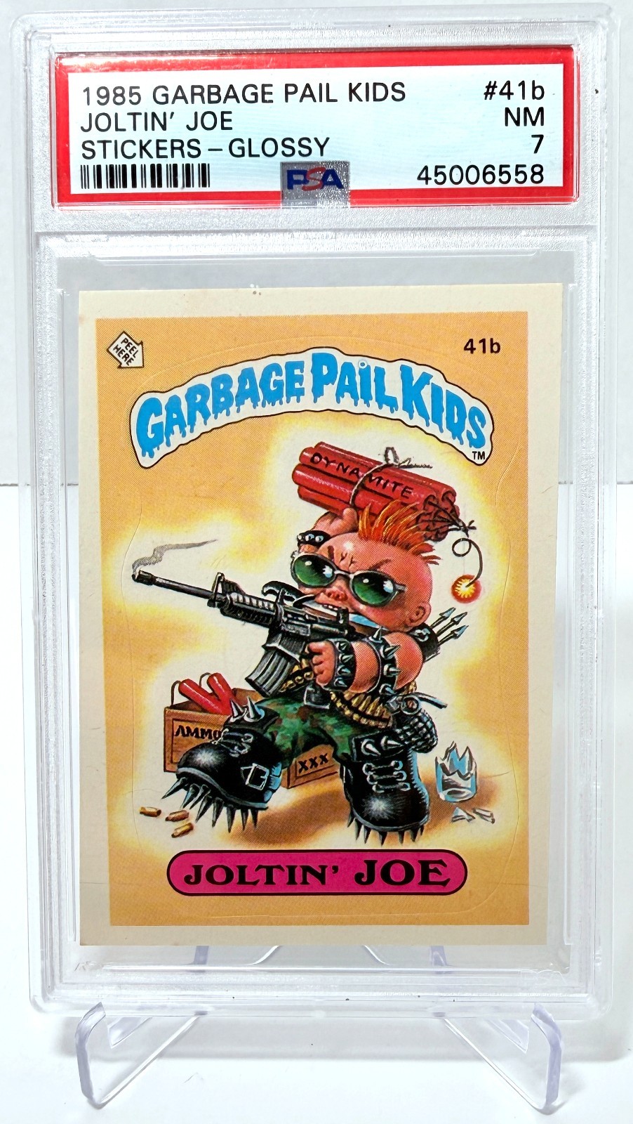 1985 Topps Garbage Pail Kids Series 1 - #41b Joltin' Joe - PSA 7 NM