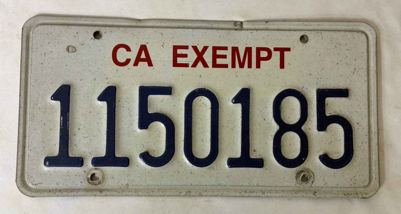 California License Plate - Exempt - Government, City, County Vehicle, #1150185
