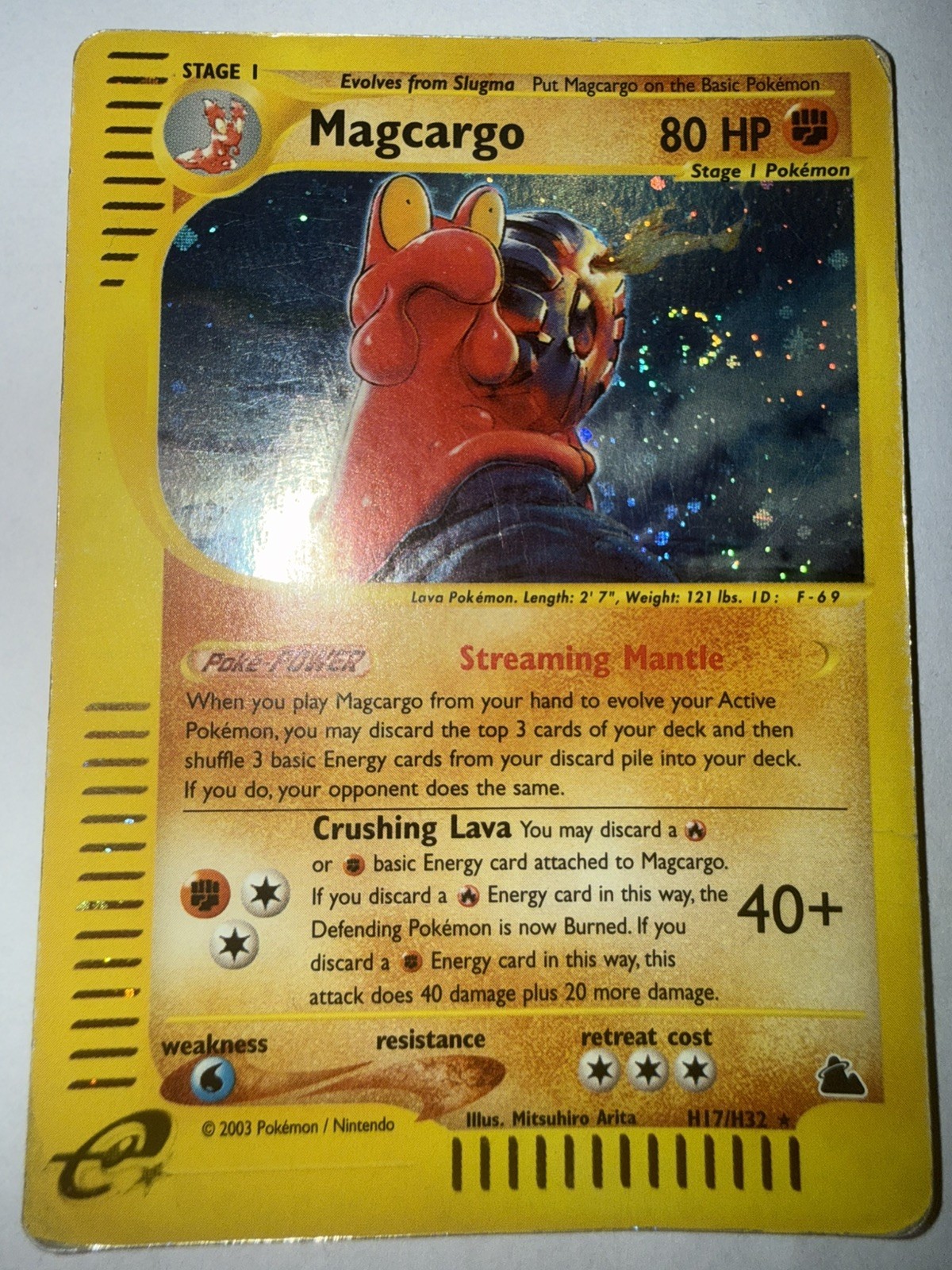 Magcargo H17/H32 Skyridge Holo Rare Vintage Pokemon TCG WOTC HP