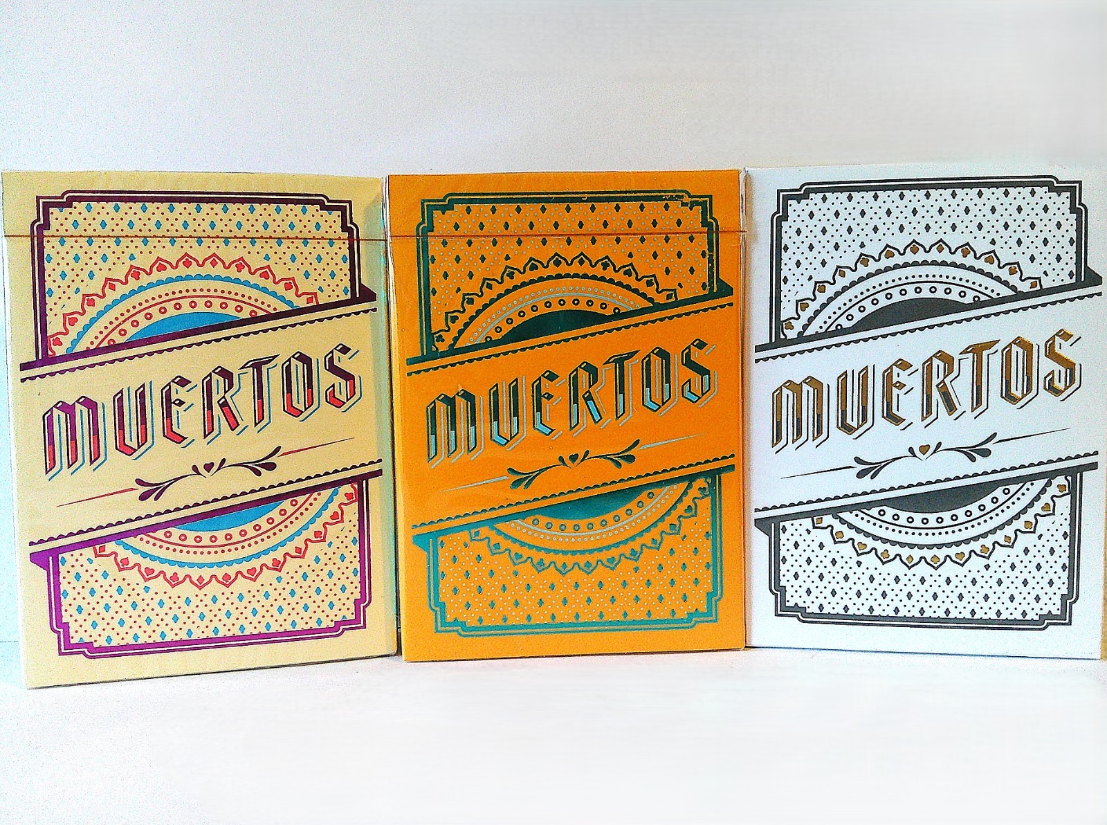 THREE NEW SEALED MUERTOS SUN DECK, MOURNING GOLD, & CELEBRATION BY STEVE MINTY