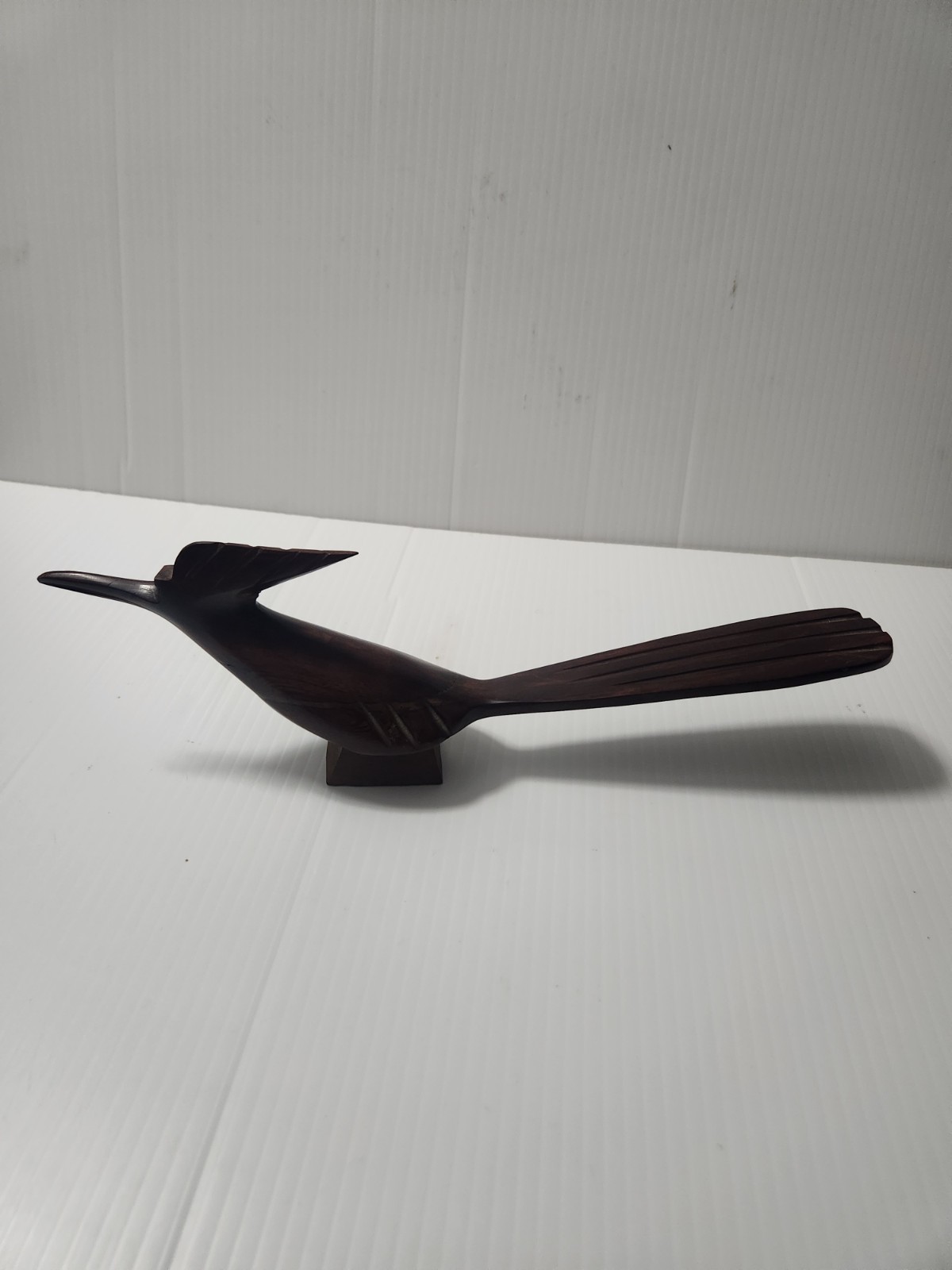 Vintage Ironwood Hand Carved Wooden Roadrunner MCM Sculpture
