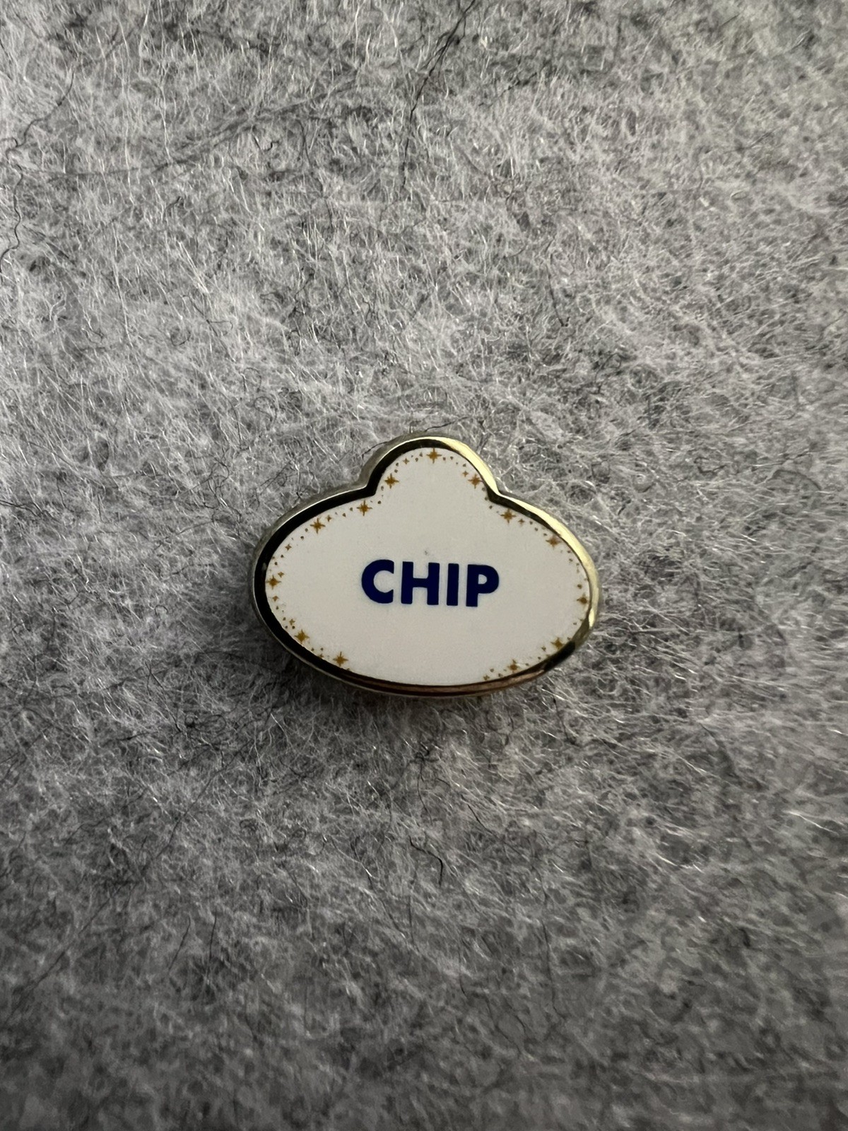 Disney Tiny Kingdom Chip Name Tag Pin