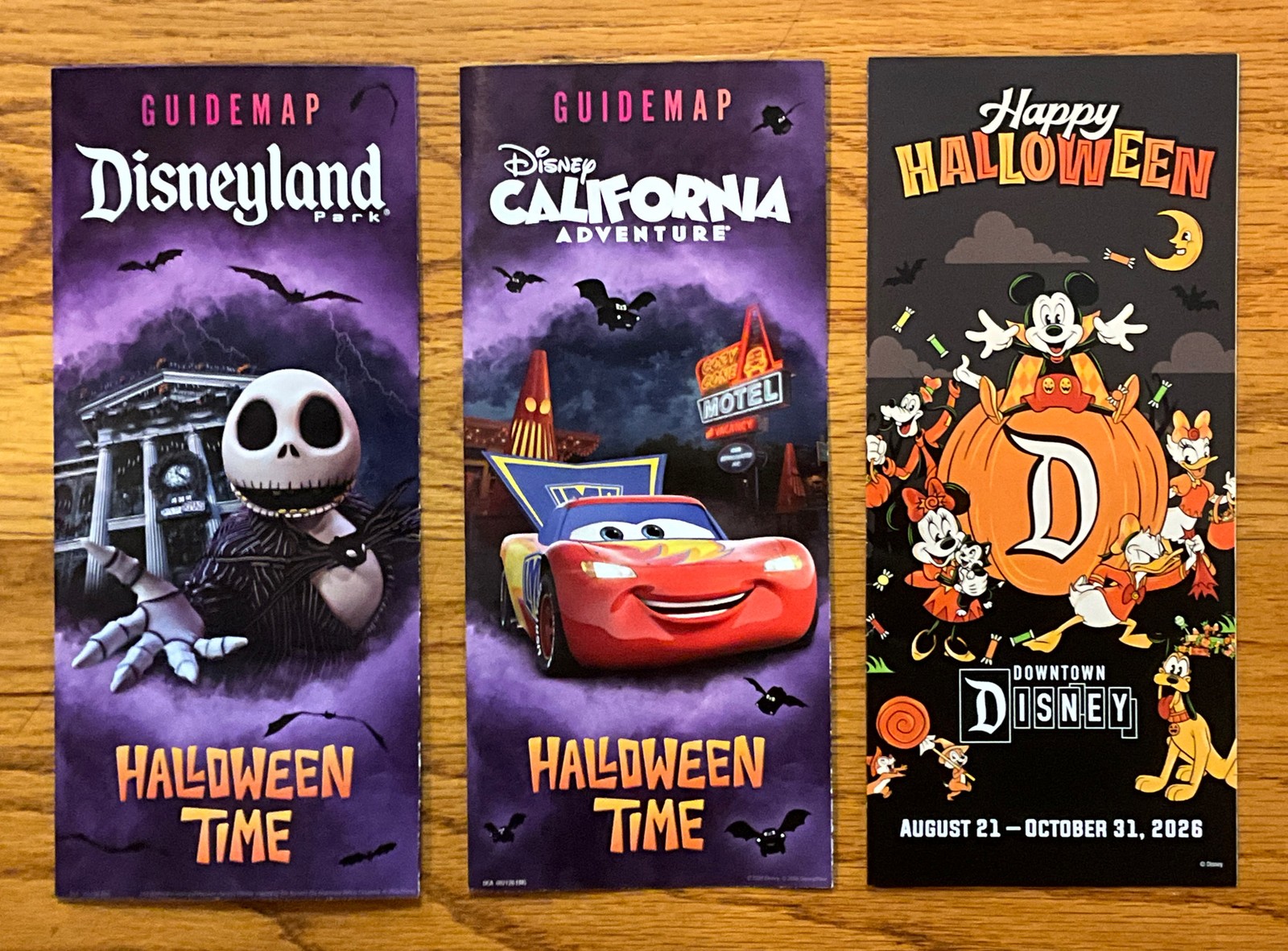 Disneyland DCA Park Guidemap Guide Map 2026 Halloween Downtown Disney Maps New