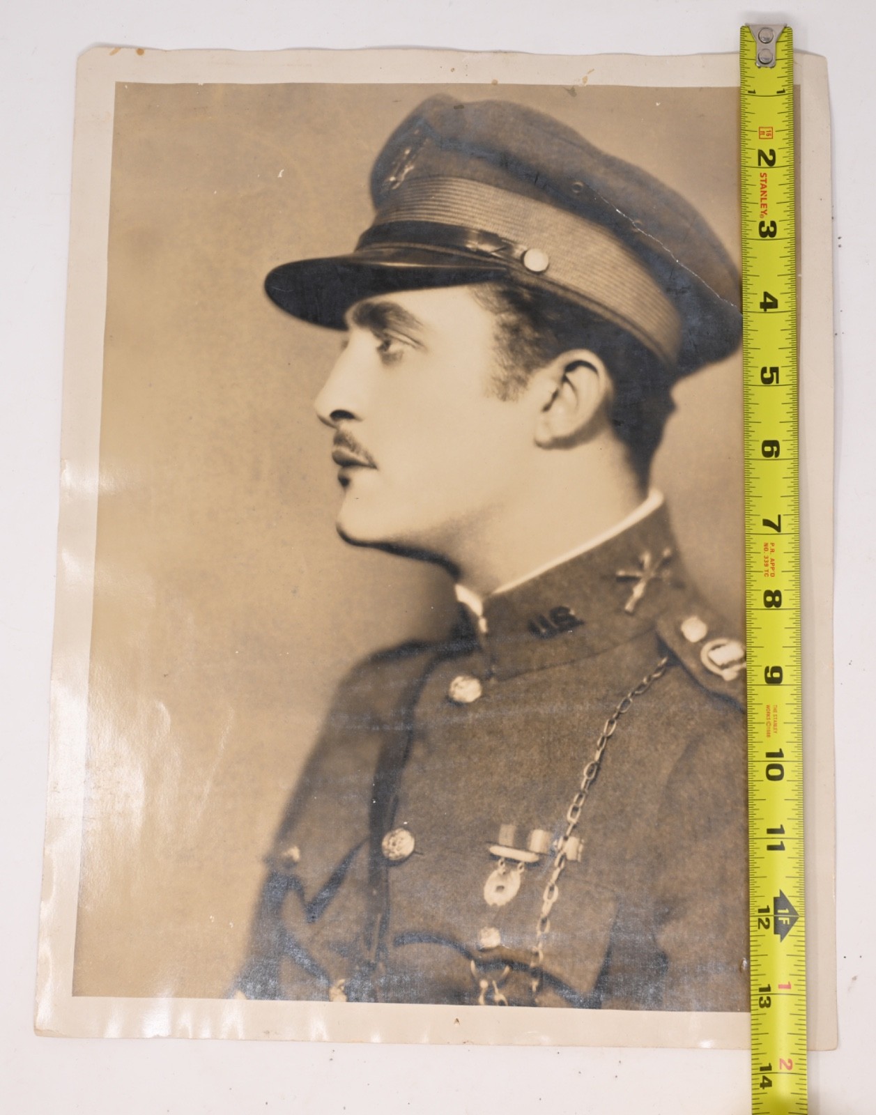 Post-WW1 1920s US Army 7th Infantry Regiment LARGE SIZE Officer Portrait Photo