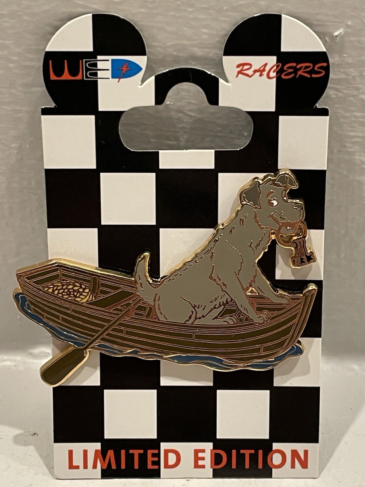 Disney WDI Pirates Of The Caribbean WED Racers Dog With Keys In Boat LE 300 Pin