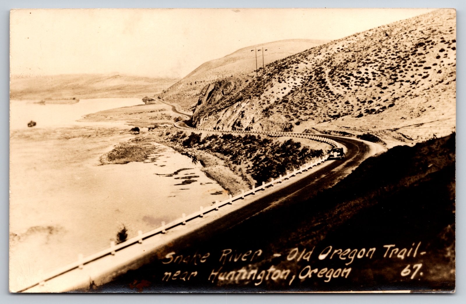 Snake River Old Oregon Trail Huntington Oregon Real Photo RPPC