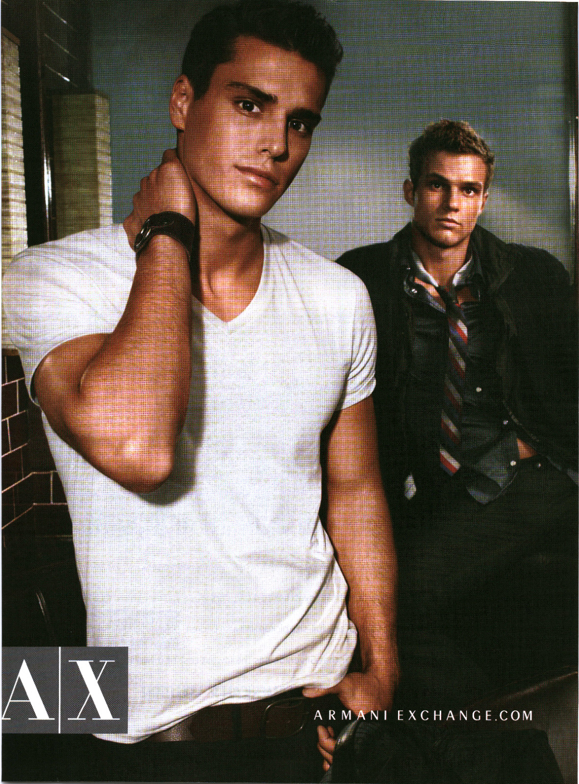 Armani Exchange AX Men Fashion Print Ad 2008 Retro Male Model Wall Art Decor
