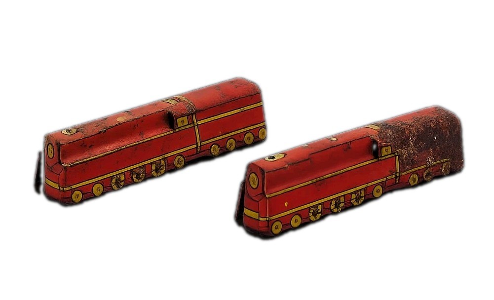 1930s Vintage Cracker Jack Tin Toy Prize Train Locomotive Engine Collector Toy