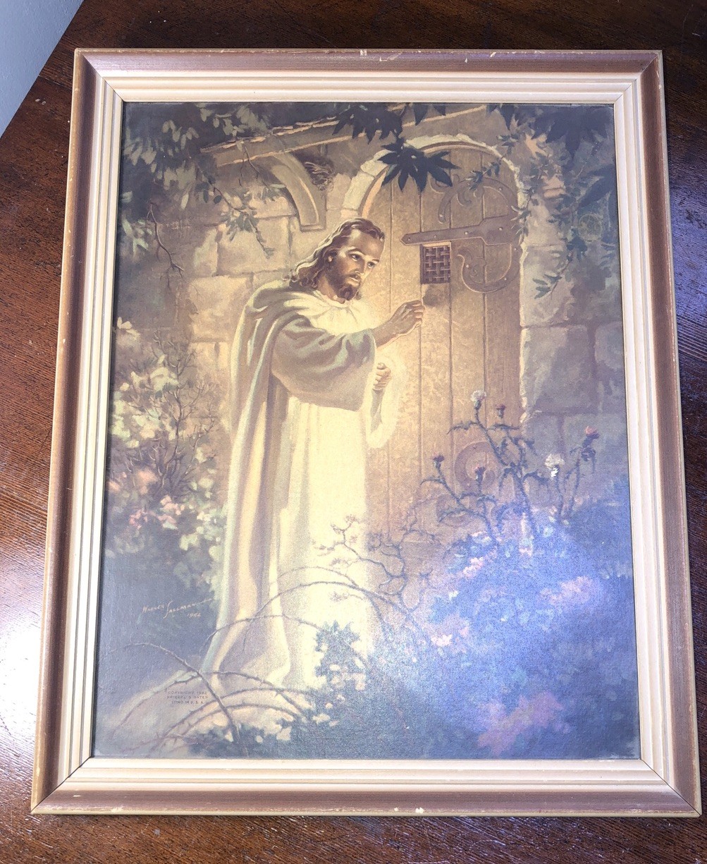 Vintage 1942 Kriebel & Bates Jesus Lithograph | *SEE NOTE* | Faith