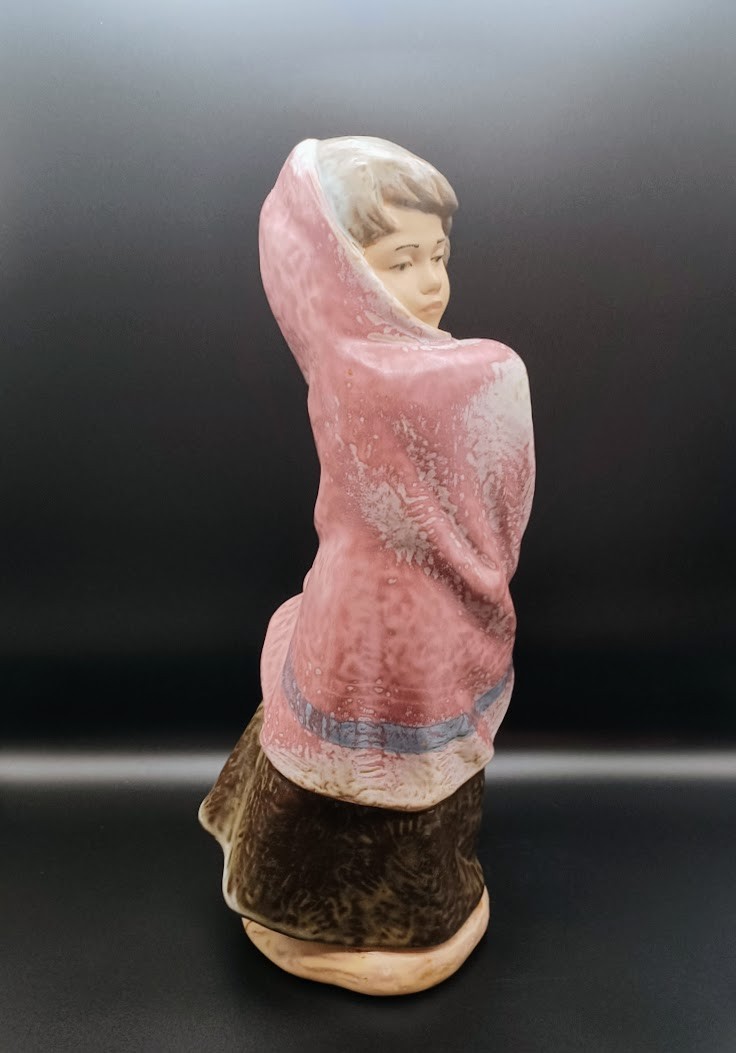 Vintage NAO by Lladro Figurine Woman Facing The Wind 11\