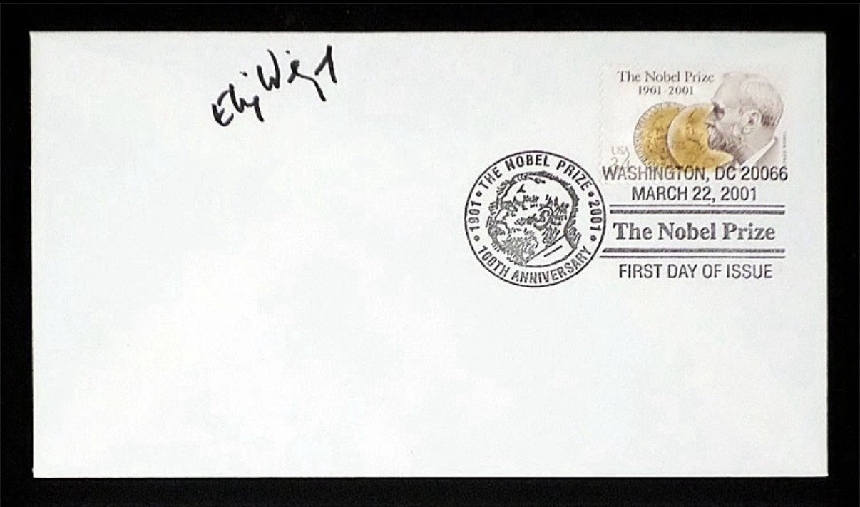Elie Wiesel Signed First Day Cover – Nobel Peace Prize Laureate Autograph FDC