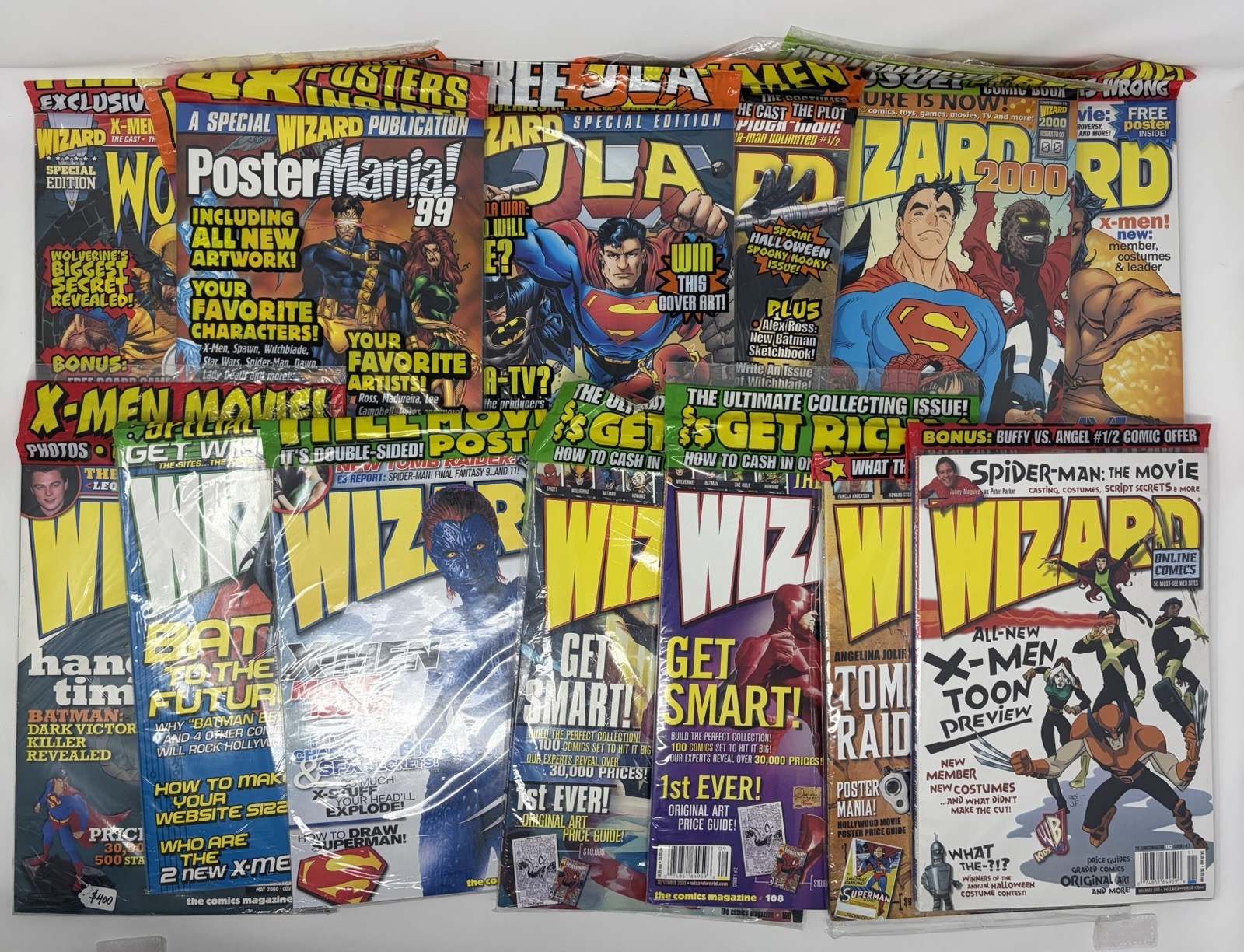 Wizard Magazine Lot/14 Issues/1997-2000/Wolverine/Fathom, etc. - NOS
