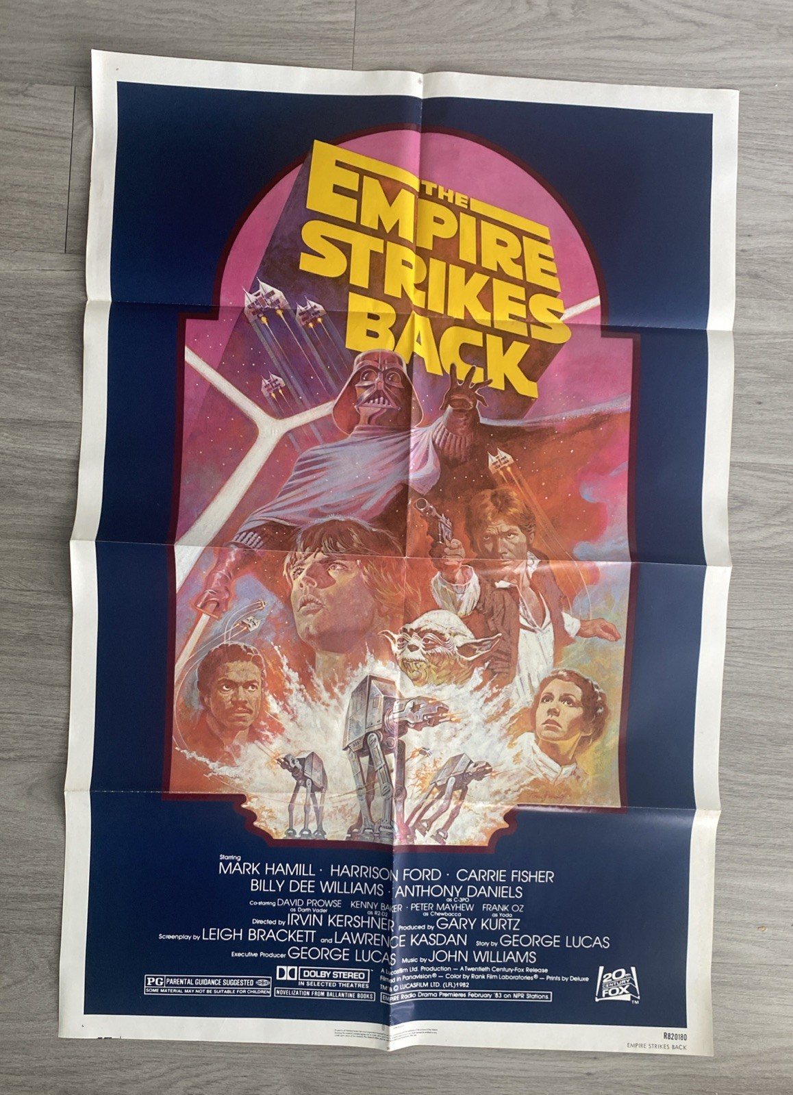 ORIGINAL 1982 STAR WARS: THE EMPIRE STRIKES BACK RE-RELEASE POSTER 40X60 SCARCE