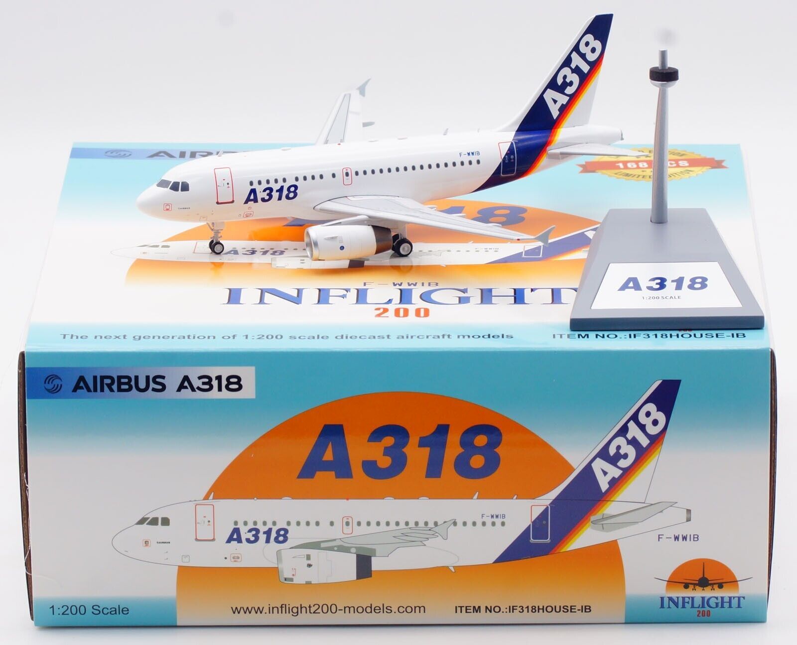 INFLIGHT 1/200 Airbus A318-122 \