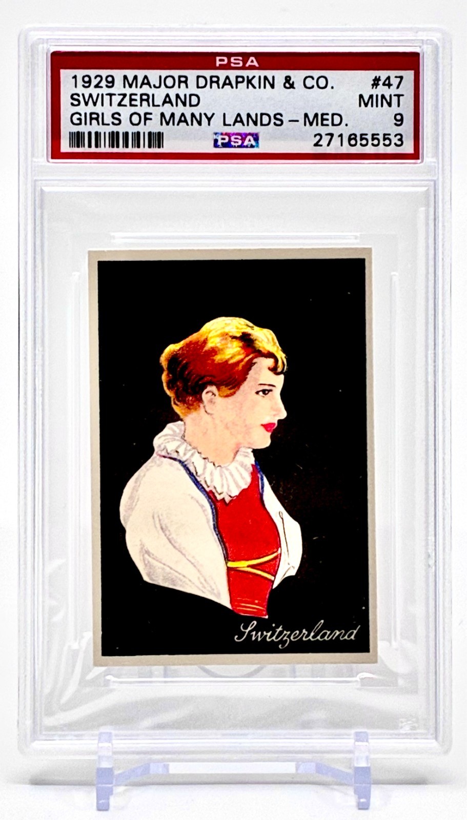 1929 Major Drapkin Tobacco Card SWITZERLAND Girls of Many Lands PSA 9 (47 of 50)