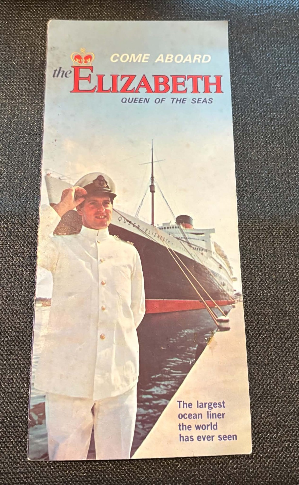 Paper Brochure Come Aboard the Elizabeth Queen of the Seas 1960s