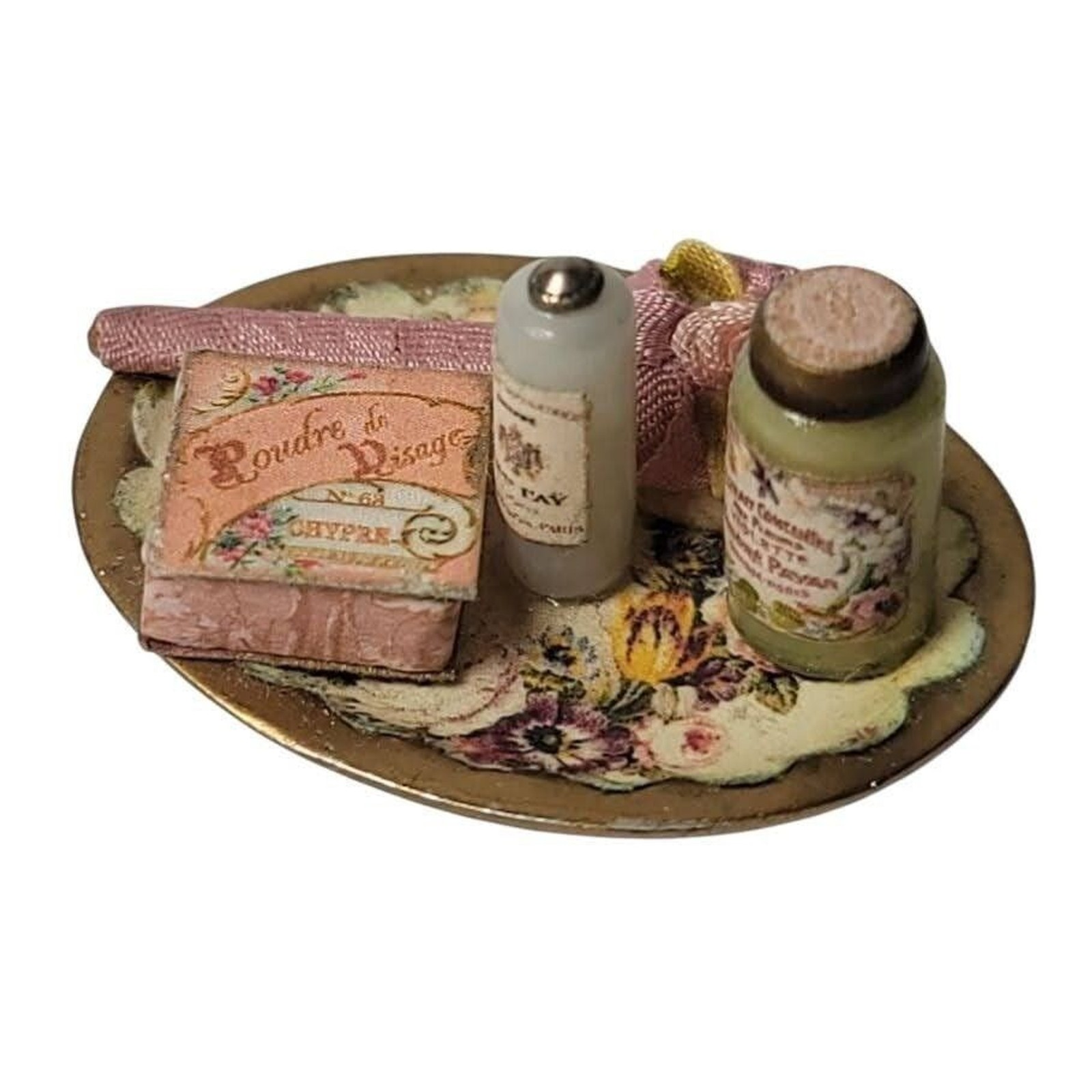 Susan Harmon Heirlooms by Susie French Miniature Poudre De Visage Bath Tray M28