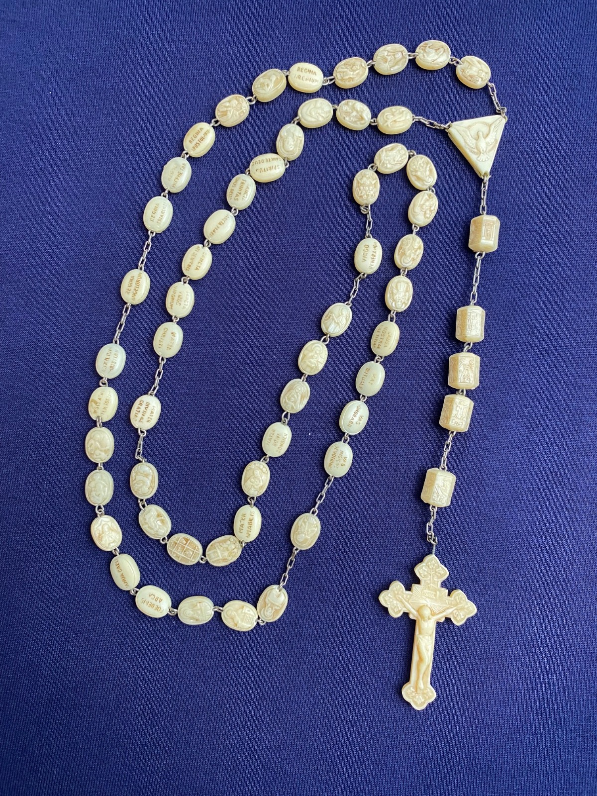 VTG 1950 Holy Year Pat Civelli Rosary Anno Santo MCML Holy Spirit Creed Italy