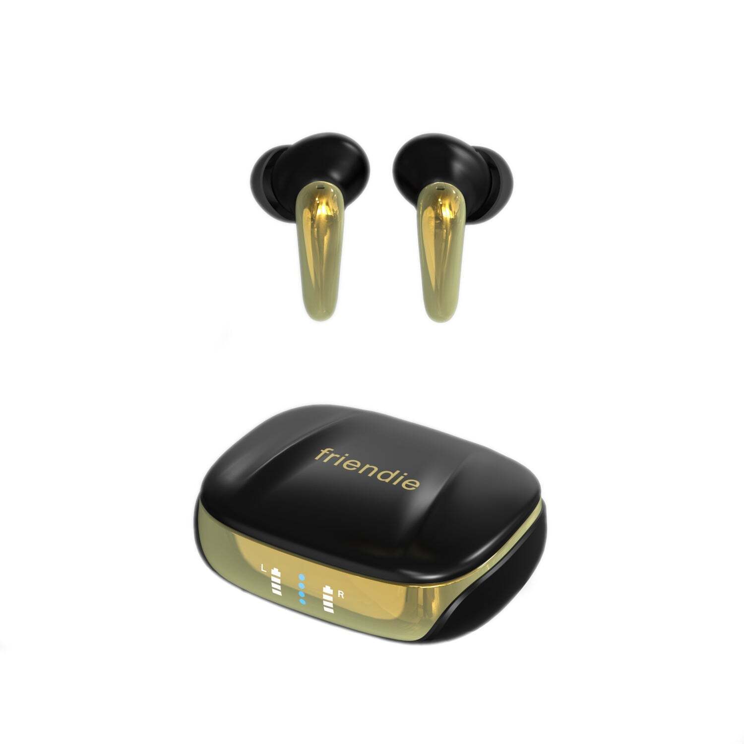 AIR Focus ANC Matte Black and Gold Active Noise Cancelling Earbuds (In Ear