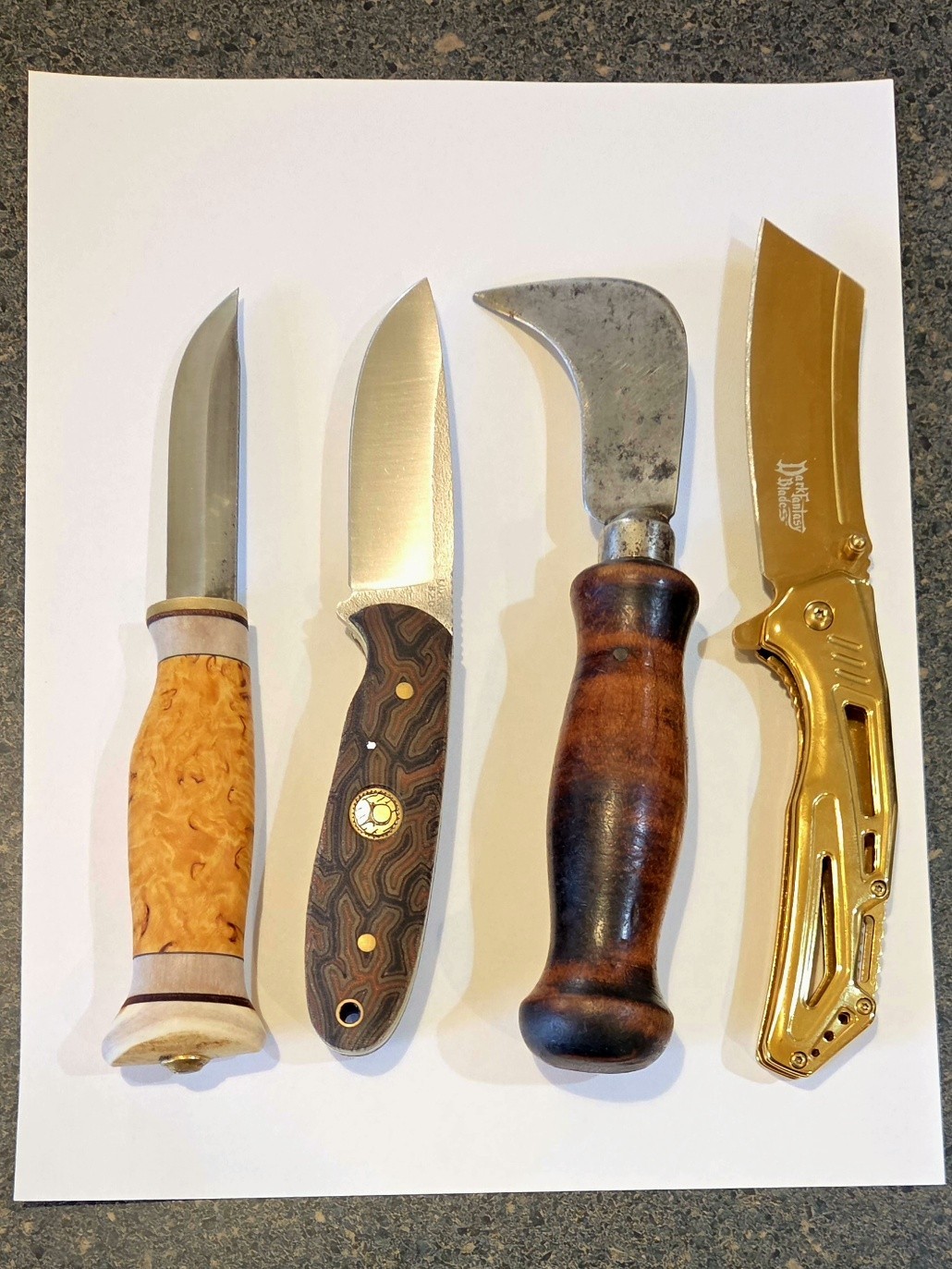 EDC + Camp/ Bushcraft  + Antique Knife Lot. 4 Tools. Quality Budget Bundle.