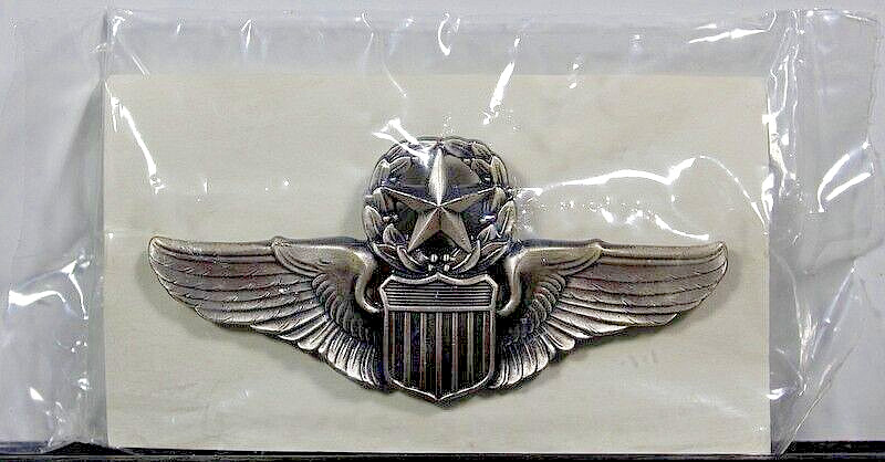 USAF US Air Force Master Pilot Wings Badge Insignia Large Sized Oxidized