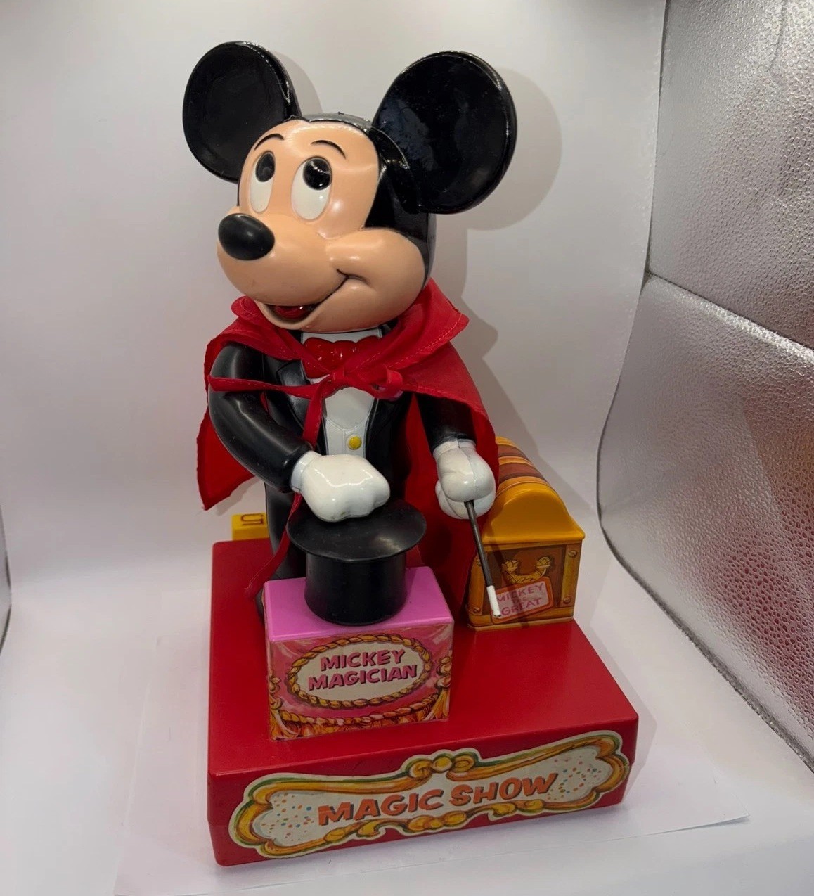 Vintage 1976 Durham Walt Disney Mickey Mouse Magician Toy with Box Hong Kong
