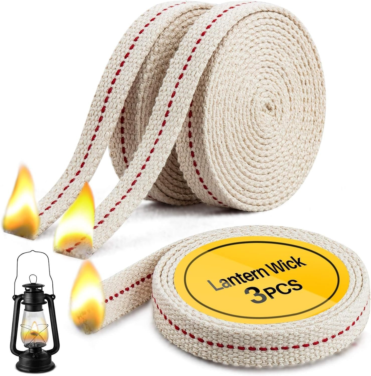 Lamp Wick Lantern Wick - Lantern Wicks 3 Rolls 1/2 Inch Flat Cotton Oil Lamp Wic
