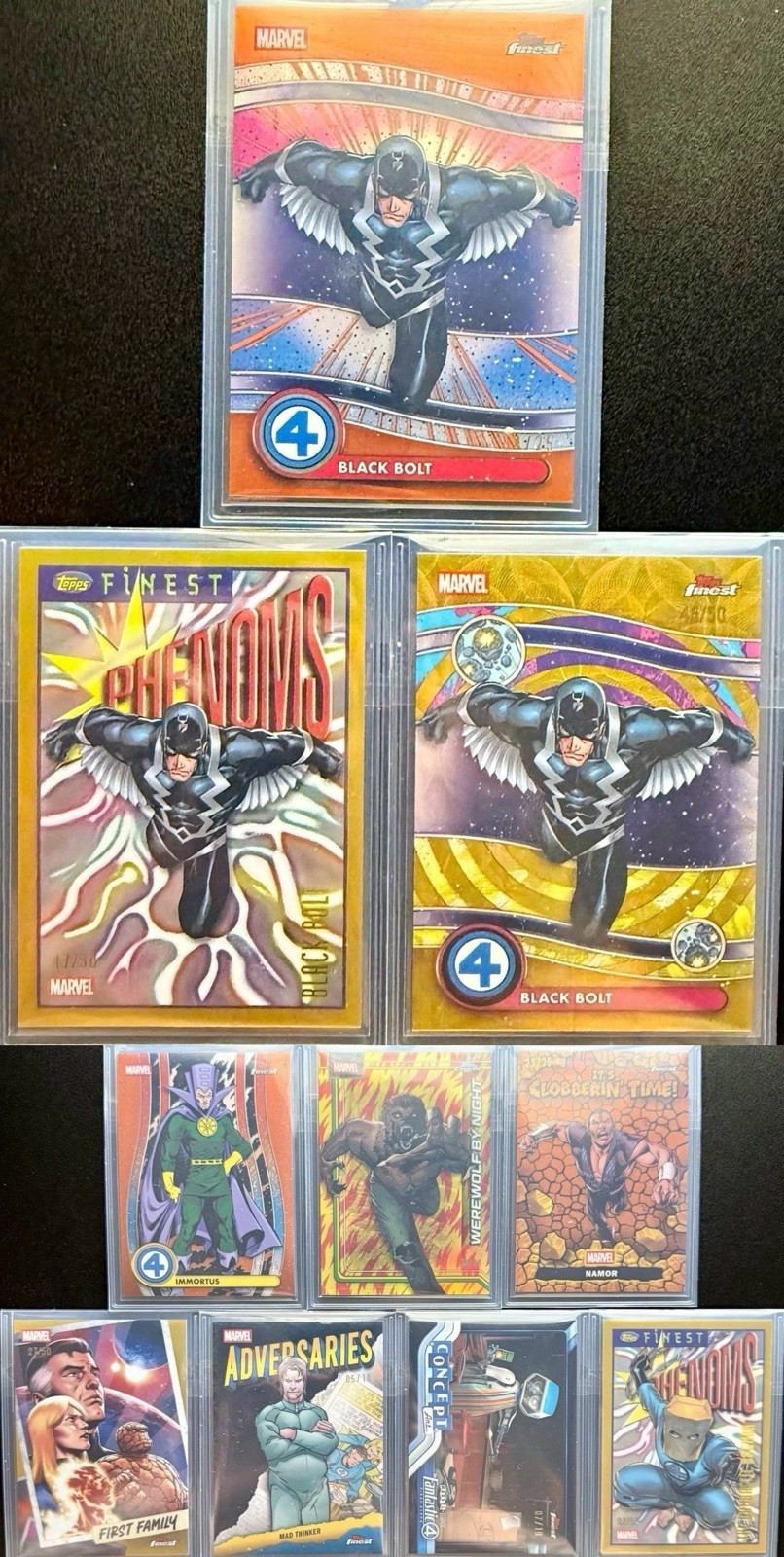 2026 Topps Finest FF 10 Card Lot Black Bolt /25 /50 Black /10 SSP