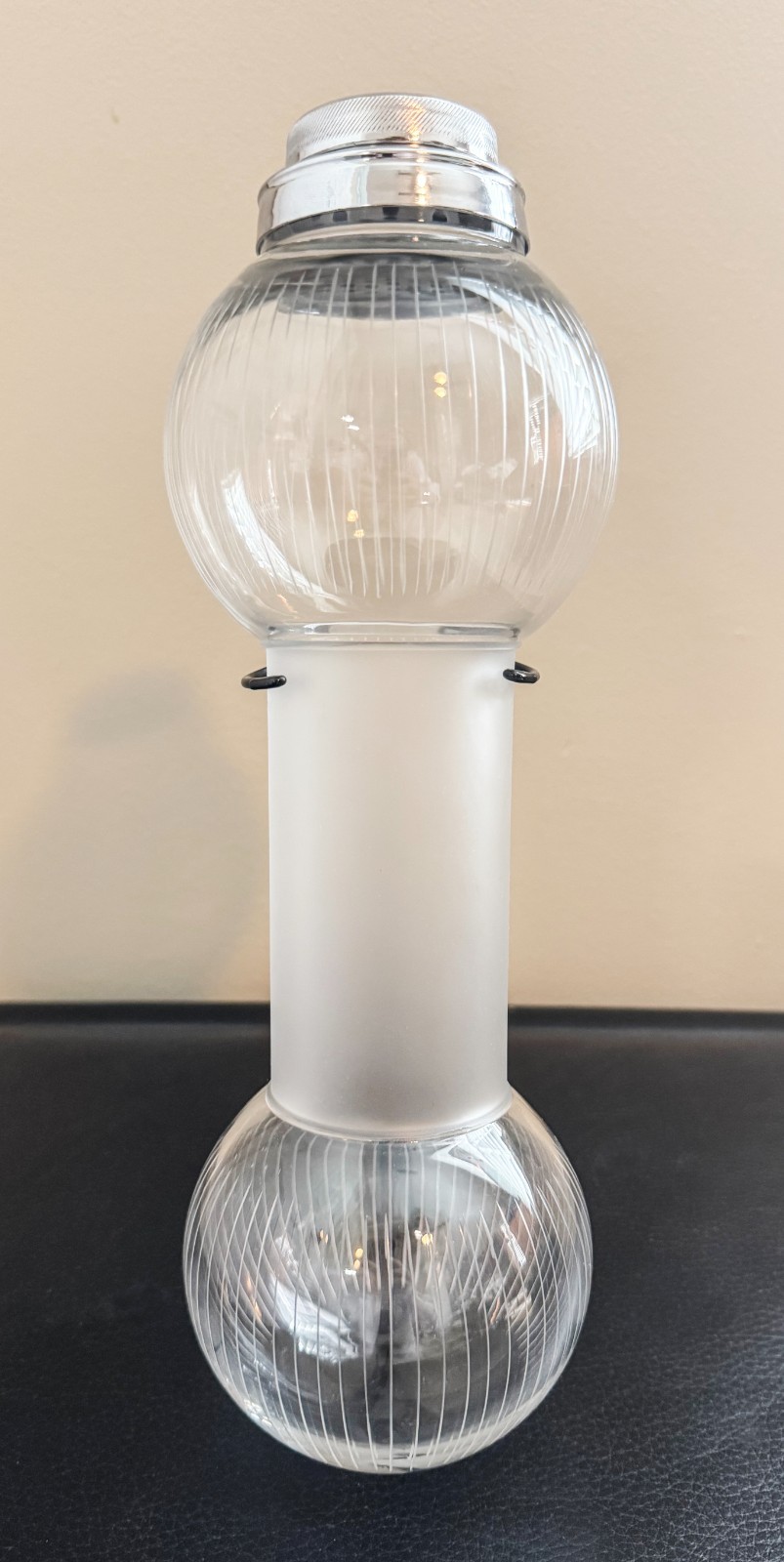 RARE MINT HAWKES PRECISION-ETCHED STREAMLINE MODERNE COCKTAIL SHAKER C 1936