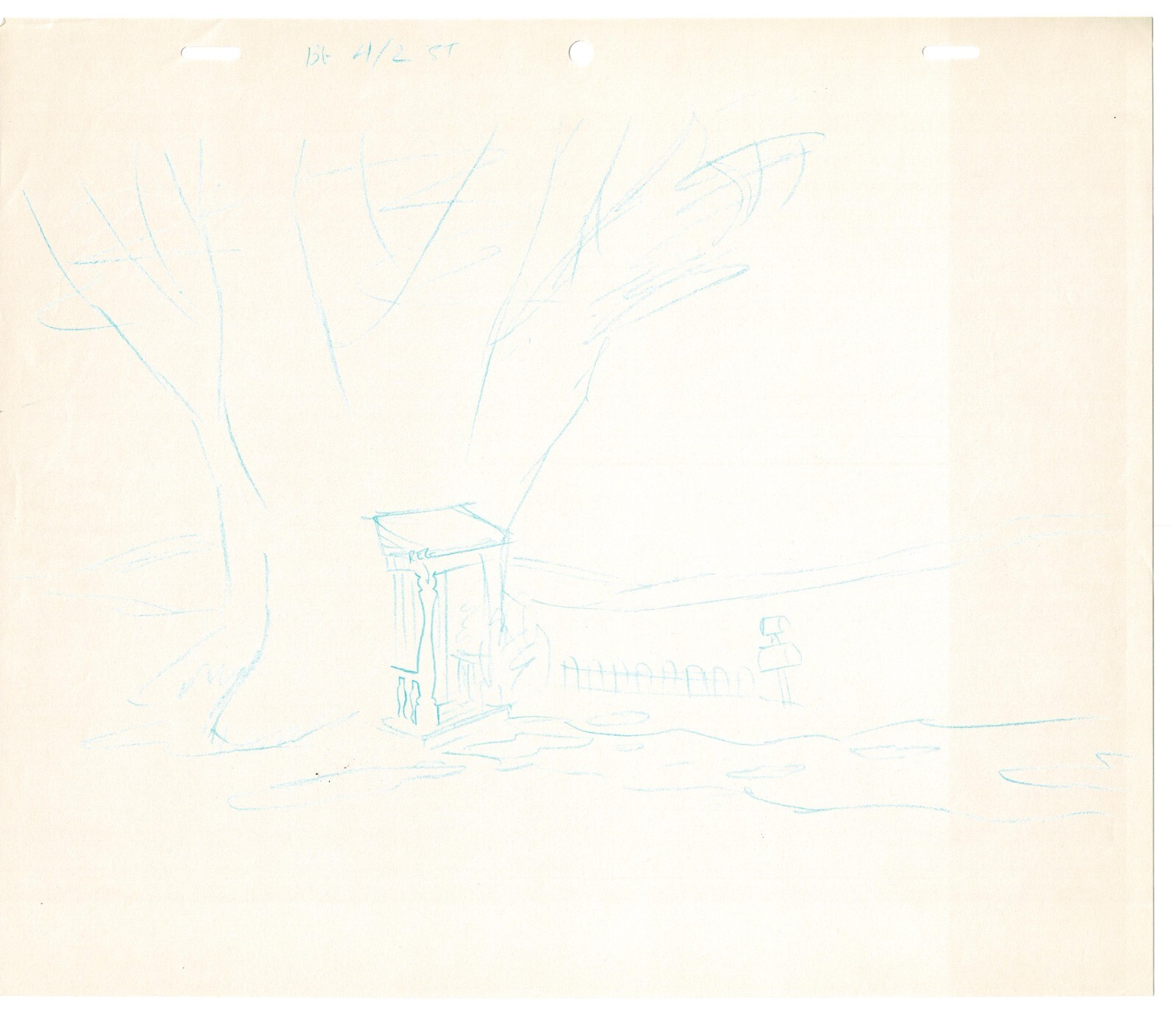 Winnie the Pooh Disney Original Production Drawing Sketch 1977 Washer 5b-25