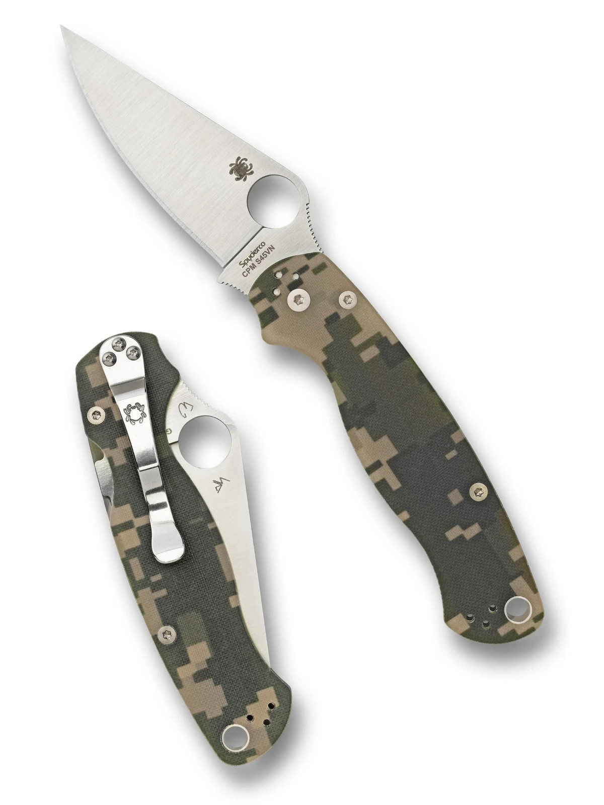Spyderco Paramilitary 2 G-10 3.44 inch Knife CAMO C81GPCM0BK2