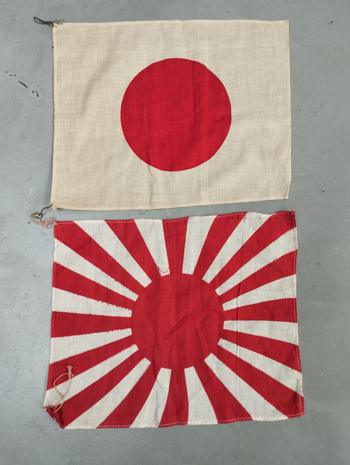 Set of two japanese imperial flags made between 1933 and 1935