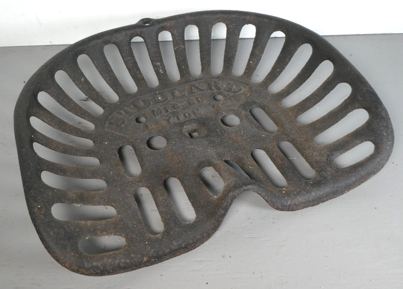 Vintage Stoddard Dayton Ohio Cast Iron Tractor Seat  Antique Mid Late 1800's