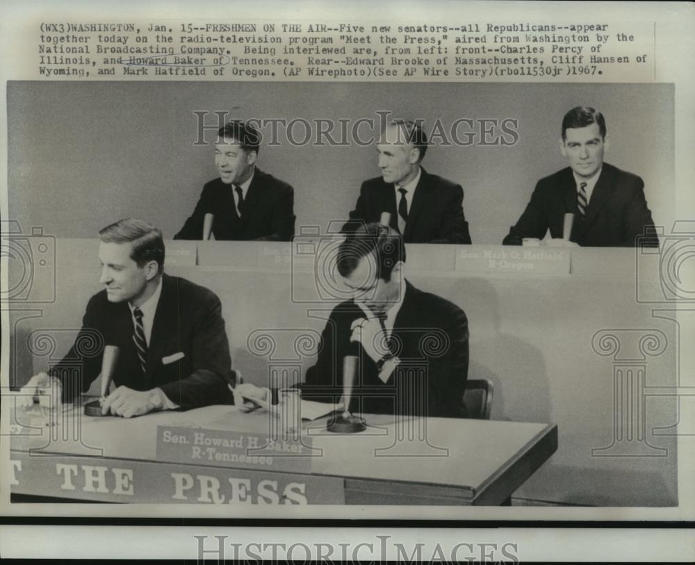 1967 Press Photo Meet the Press - Newly-Elected Republican Senators - noa29421