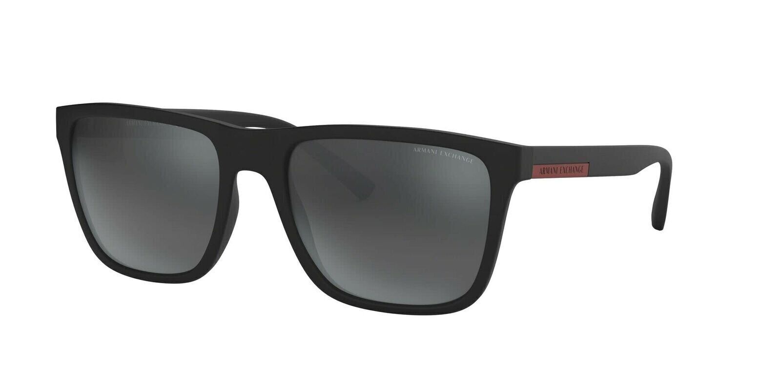 A|X ARMANI EXCHANGE Men\'s AX4080SF Square Sunglasses, Matte Black