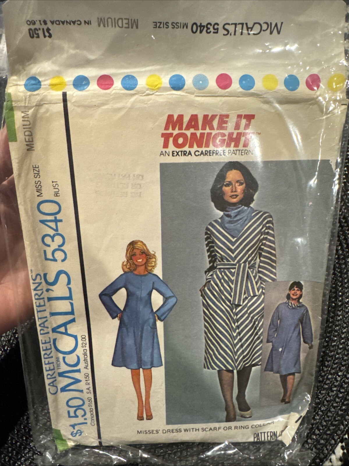 Two “Carefree” McCall Patterns 5593 & 5340 Miss Sz Medium