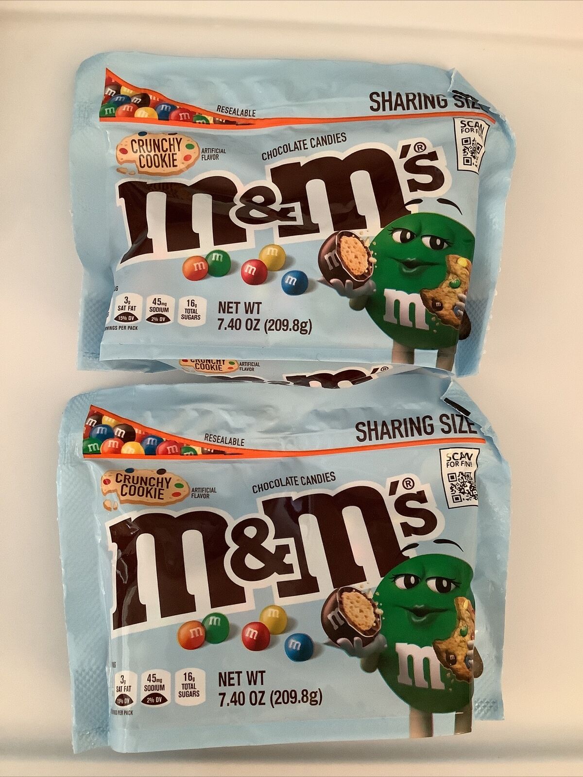 M&M\'s Crunchy Cookie Flavored Candy -7.4 OZ Bags - Limited Ed. - Rare Chocolate