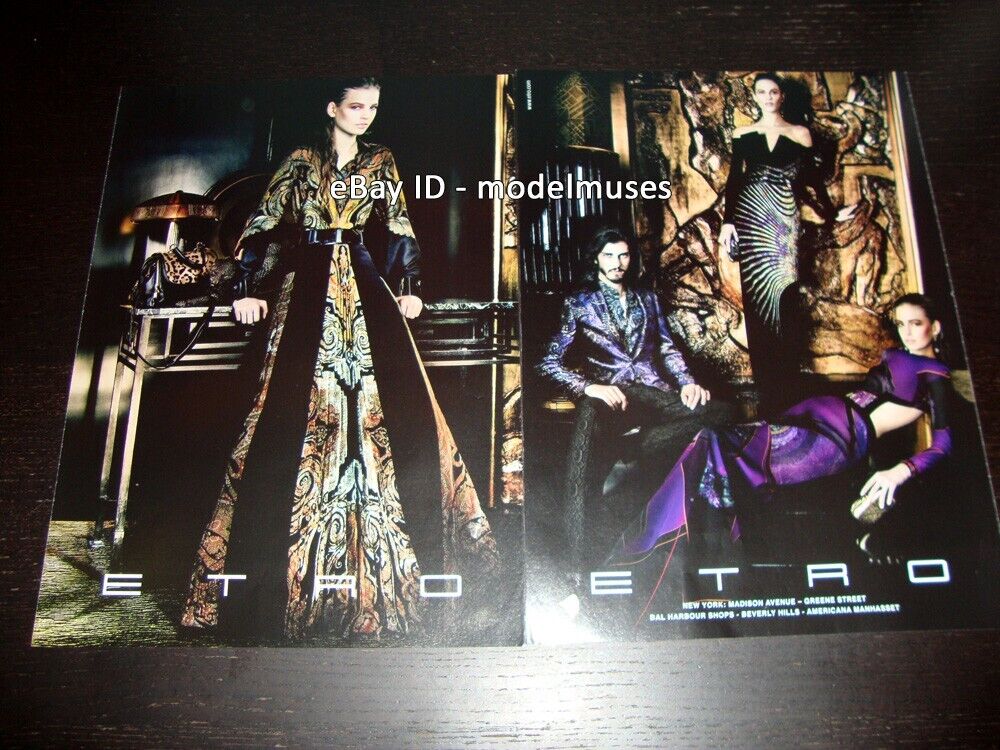 ETRO 4-Page PRINT AD Fall 2013 AYMELINE VALADE ELISABETH ERM women's legs ankles