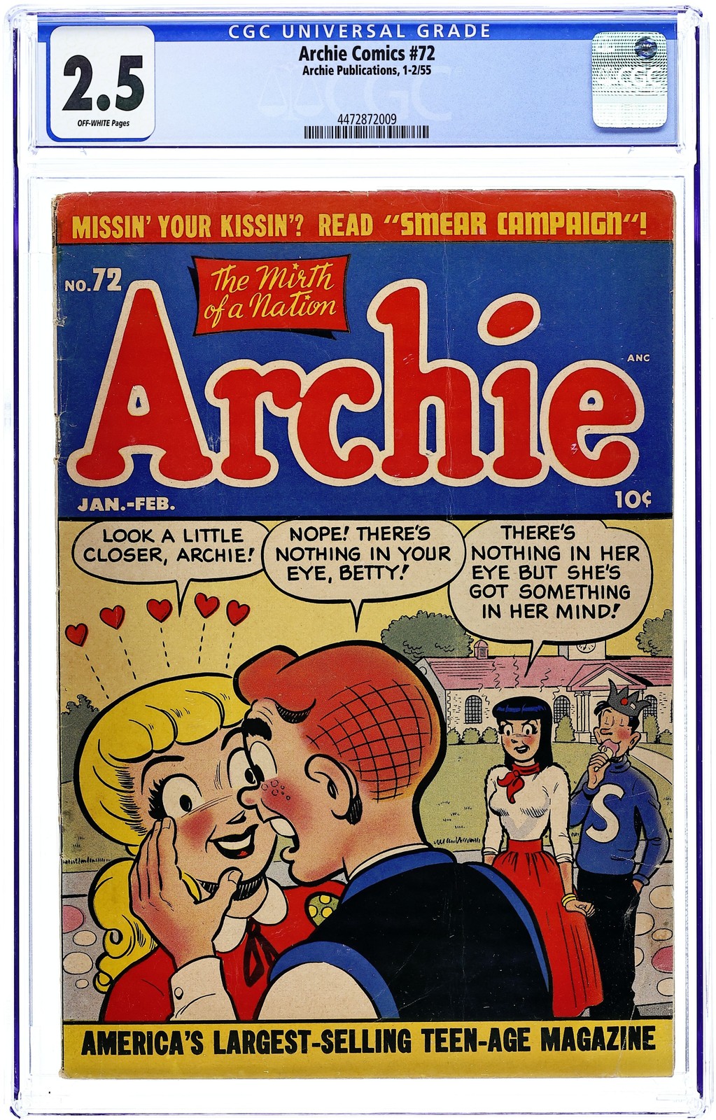 Archie #72 CGC 2.5 1955 4472872009