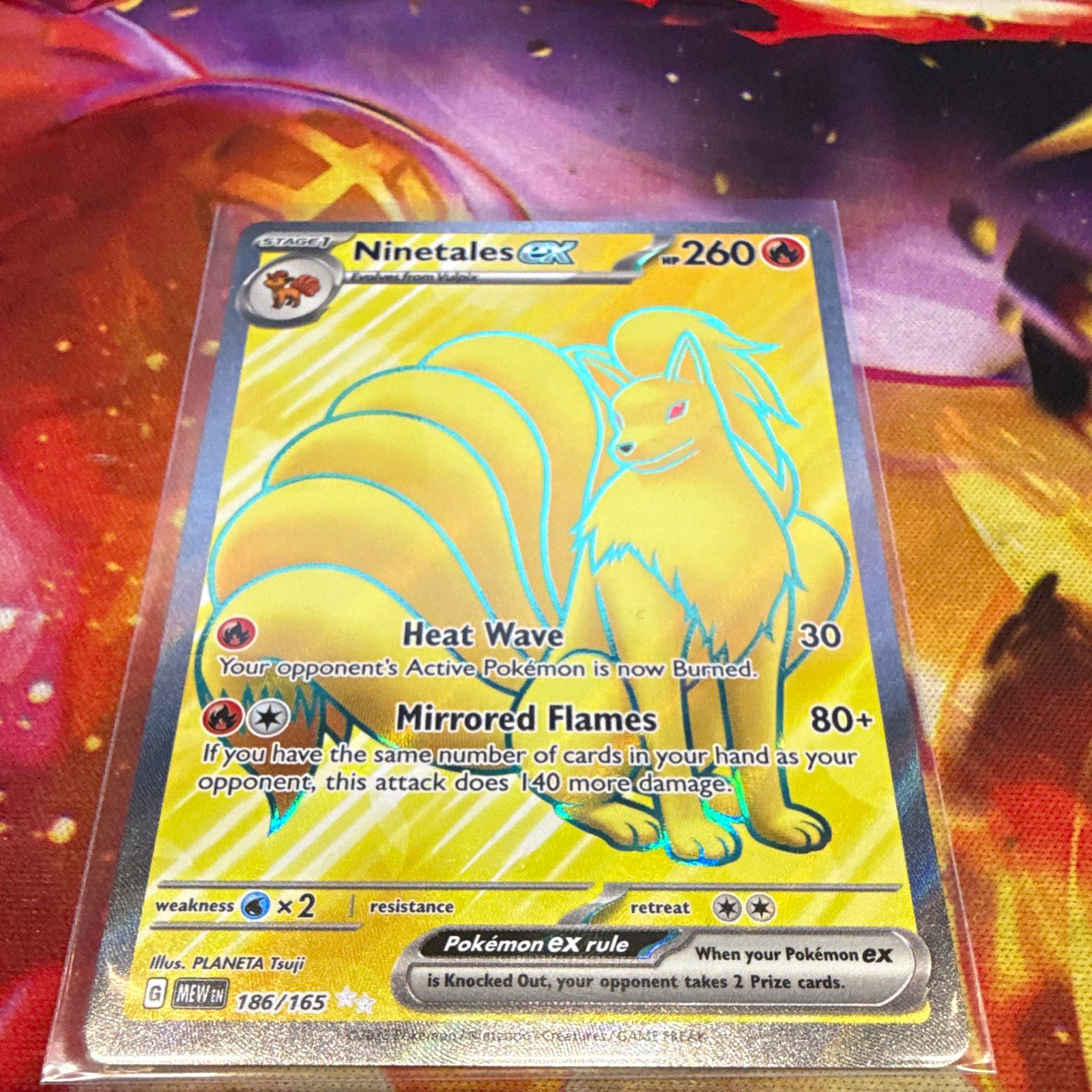 The Pokémon Company Ninetales ex 186/165 SV 151 Secret Rare Full Art Holo EN