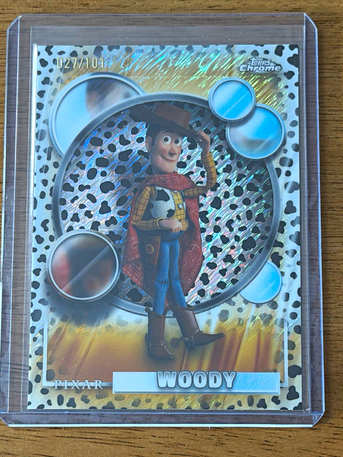 Topps 2026 Topps Chrome Pixar Toy Story Woody #194 Parallel 027/101