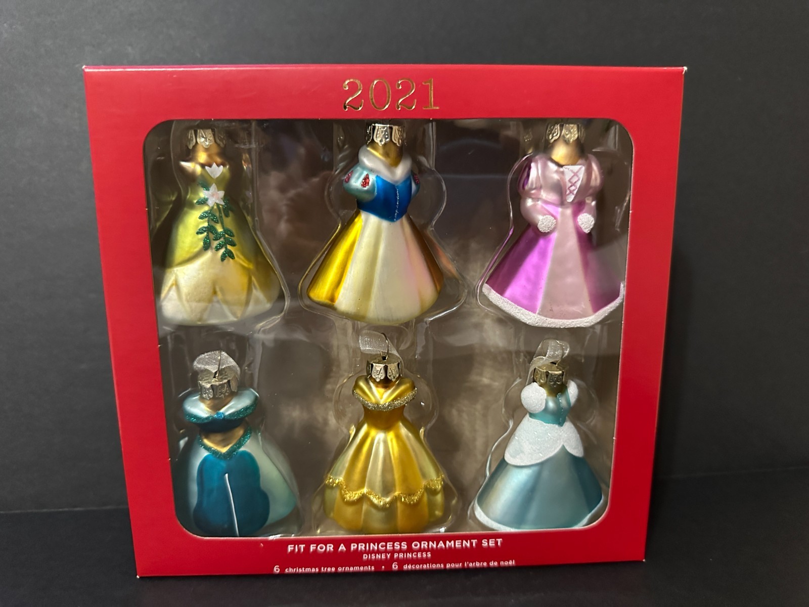 2021 Hallmark Fit For A Princess Disney Princess 6 Piece Set Keepsake Ornaments